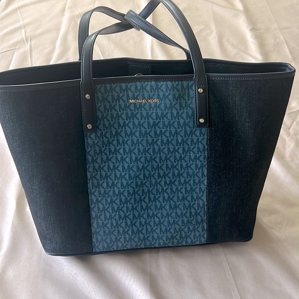 Michael Kors Blue Denim Tote Bag